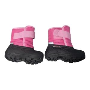 Baby Snow Boots. Pink And Black. Size 7